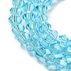 Transparent Electroplate Glass Beads Strands EGLA-A039-T2mm-A20-3