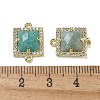 Natural Amazonite Faceted Square Links G-I375-03G-05-3