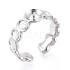 Oval Brass Cuff Ring Settings KK-T076-66P-1