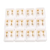 Heart Glass Ear Fake Plugs EJEW-H105-25G-A-1
