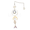 Fishtail Glass Hanging Ornaments HJEW-JM03173-2