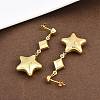 304 Stainless Steel Dangle Stud Earrings EJEW-P325-04B-G-2