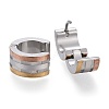 Three-colour 304 Stainless Steel Huggie Hoop Earrings EJEW-L252-008M-2