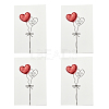 4Pcs Kraft Paper Greeting Cards AJEW-FS0001-30B-1