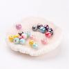 Glazed Porcelain Beads X-PORC-D001-8mm-M-1