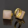 Adjustable Natural & Synthetic Mixed Stone Rings RJEW-N015-02G-2