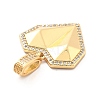 Rack Plating Brass with Cubic Zirconia Pendants KK-Q017-05B-G-2