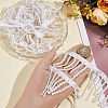 2 Yards Plastic Imitation Pearl & Polyester Beaded Trim Garland Strand OCOR-CY0004-08-3