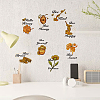 16 Sheets 8 Styles Waterproof PVC Wall Stickers DIY-WH0345-013-6