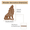 Creative Natural Wooden Wall Hanging Decoration AJEW-WH0331-007-2