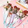 Bowknot Print Transparent PE Cone Flower Sleeves ABAG-FZC0002-001E-4