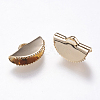 Brass Ribbon Crimp Ends LS-KK-F738-04G-2