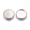 Tarnish Resistant 304 Stainless Steel Plain Edge Bezel Cups STAS-E460-10P-16mm-1