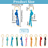 Nylon Thread Keychain with Cross and Evil Eye Charm KEYC-PH01519-2