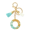 Transparent Epoxy Resin Pendant Keychains KEYC-FS00022-15-1