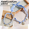 Flower Alloy Enamel & Resin & Glass & Plastic Pearl & Rhinestone Tassel Scarf Choker Necklaces NJEW-SP0001-16C-7