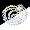 Electroplate Transparent Glass Beads Strands EGLA-N056-04A-A01-2
