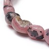 Natural Rhodonite Stretch Beaded Bracelets BJEW-K213-C20-3