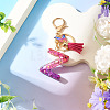 Alloy Resin Butterfly Keychains KEYC-TADJ0002-02G-Z-4