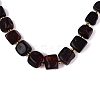Natural Bloody Amber Nuggets Graduated Beaded Necklaces with Brass Clasps & Seed Beads NJEW-N064-06-3