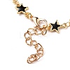 Alloy Enamel Star Link Chain Bracelets & Necklaces Jewelry Sets SJEW-JS01140-10