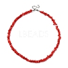 Dyed Natural Freshwater Shell Nuggets Beaded Necklaces NJEW-JN05488-01-4