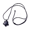 Adjustable Gemstone Star Pendant Necklace NJEW-B086-03-3