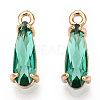 Faceted Glass Pendants GLAA-T010-004C-1