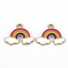 Alloy Enamel Pendants ENAM-N055-009B-NR-2