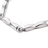 Unisex 304 Stainless Steel Bar Link Chain Bracelets BJEW-L637-44-P-2