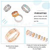 Unicraftale 16Pcs 16 Style Titanium Steel Grooved Finger Ring for Women RJEW-UN0002-62-5