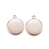 Ion Plating(IP) 304 Stainless Steel Pendant Cabochon Settings X-STAS-G127-13-12mm-RG-2