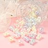 60Pcs 6 Colors UV Plating Rainbow Iridescent Acrylic Beads PACR-CJ0001-22-5