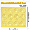 12 Sheets Self Adhesive Gold Foil Embossed Stickers DIY-WH0451-037-2