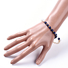 Natural Pearl & Natural Lapis Lazuli(Dyed) Beaded Bracelets BJEW-JB05153-04-4