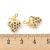 Brass Micro Pave Cubic Zirconia Pendants KK-K369-02G-01-3