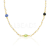 Glass Pearl & Flower Beaded Chains CHC-CJ0001-69-5
