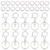 DELORIGIN 40Pcs Alloy Split Key Rings DIY-DR0001-13-1