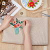 14CT Linen Cross-stitch Fabric DIY-WH0899-454-3