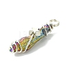 2Pcs Electroplated Natural Quartz Crystal Dyed Copper Wire Wrapped Pendants PALLOY-JF03171-02-4