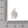 Rack Plating Brass Micro Pave CLear Cubic Zirconia Charms KK-E110-14P-N-3