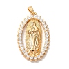 Brass Micro Pave Cubic Zirconia Pendants KK-M294-06G-03-1