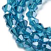 Transparent Electroplate Glass Beads Strands EGLA-A039-T2mm-A01-3