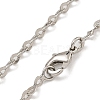 Brass Heart Link Chain Necklaces for Women NJEW-U011-10P-2