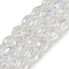 Transparent Electroplate Glass Beads Strands EGLA-N013-T8mm-B01-1