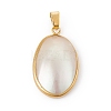 Natural Shell Pendants SSHEL-G028-02G-2