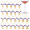 24Pcs 6 Styles Alloy Wine Glass Charms AJEW-GO00014-1