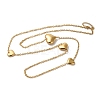 Stainless Steel Heart Link Chain Necklaces for Women NJEW-G145-01G-1