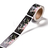 Flower Pattern Paper Gift Tag Stickers DIY-C011-01A-3