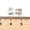 Column Brass Micro Pave Cubic Zirconia Spacer Beads KK-L230-06P-2